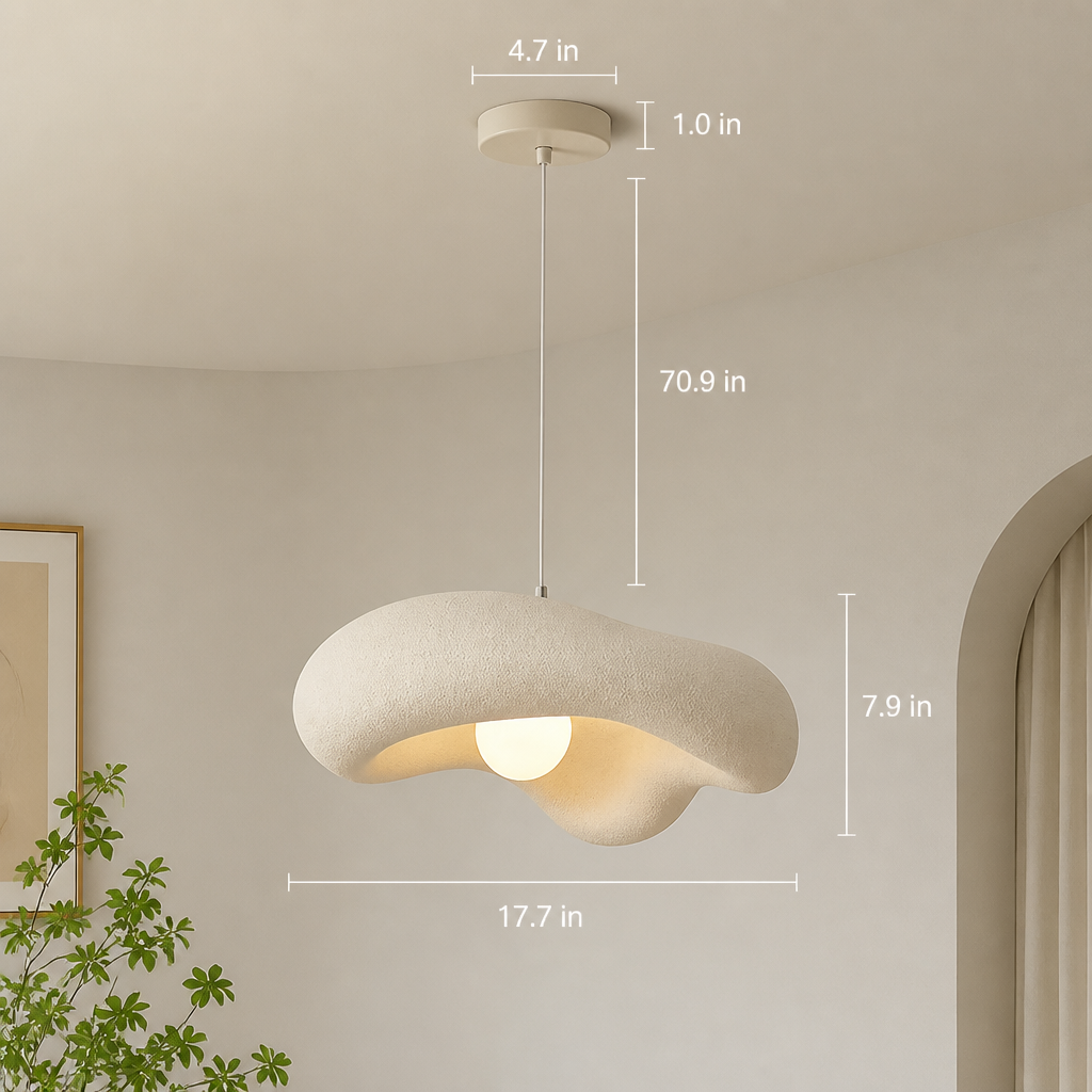 Minimalist Beige LED 3-Color Pendant Light