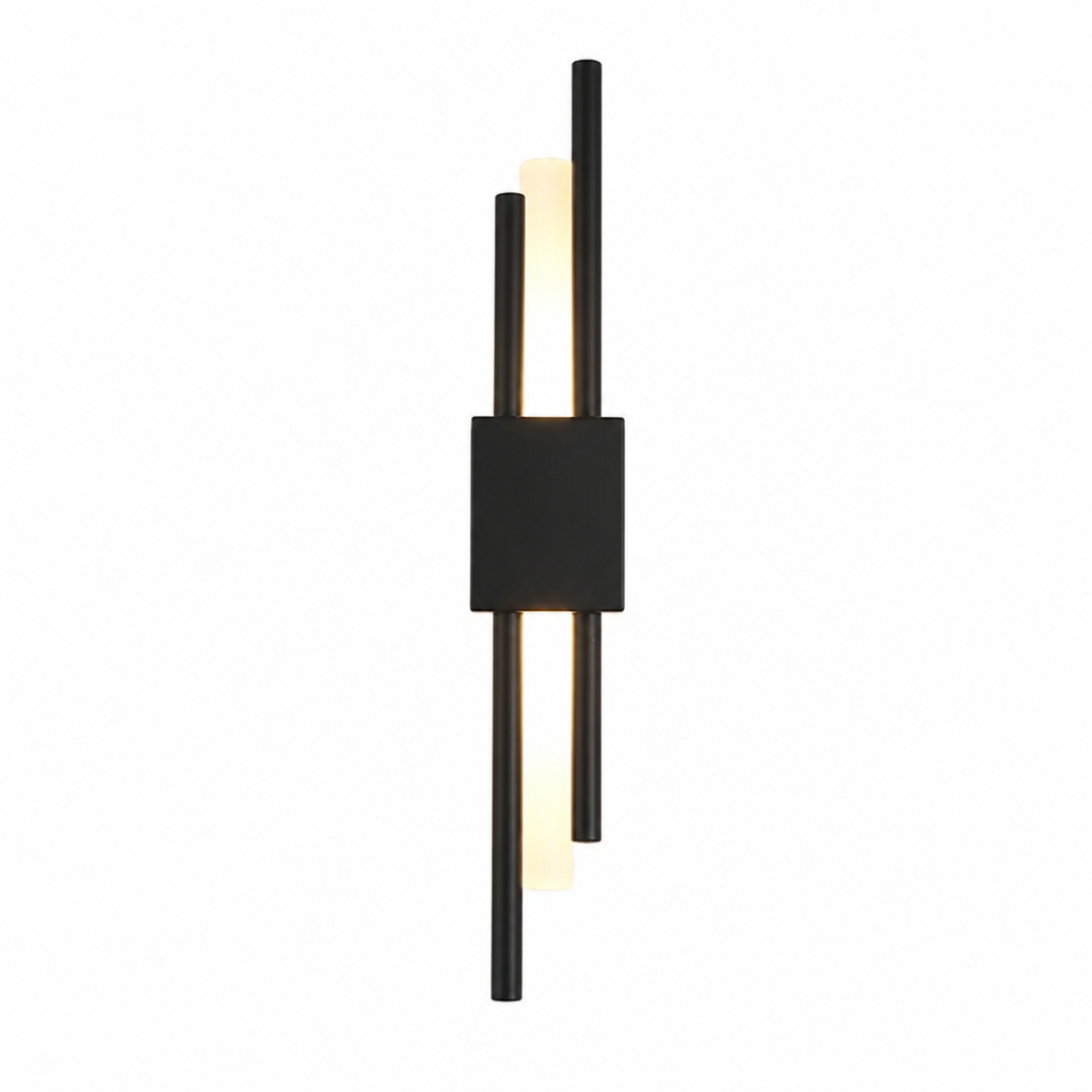 Minimalist Black-Gold LED Wall Sconce