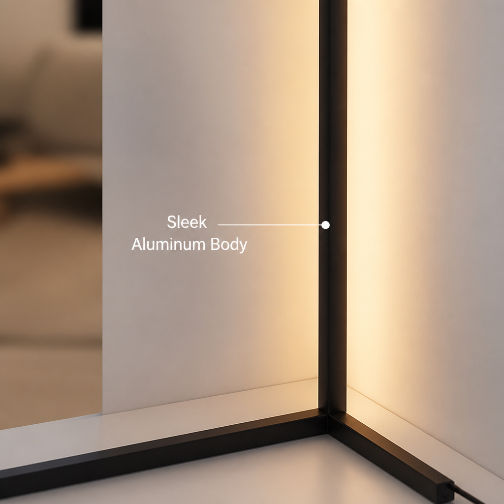 Minimalist Black LED Color-Changing Floor Lamp