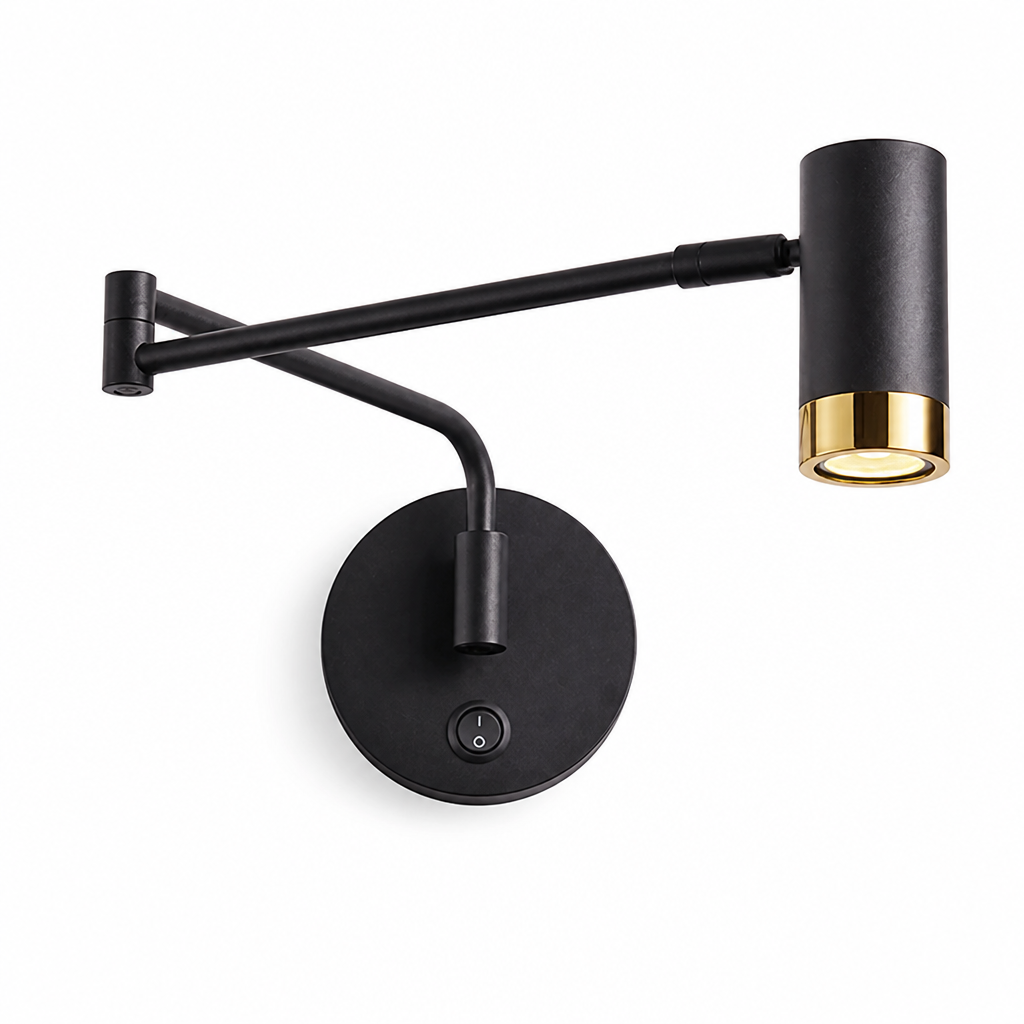 Minimalist Black LED Folding Wall Sconce