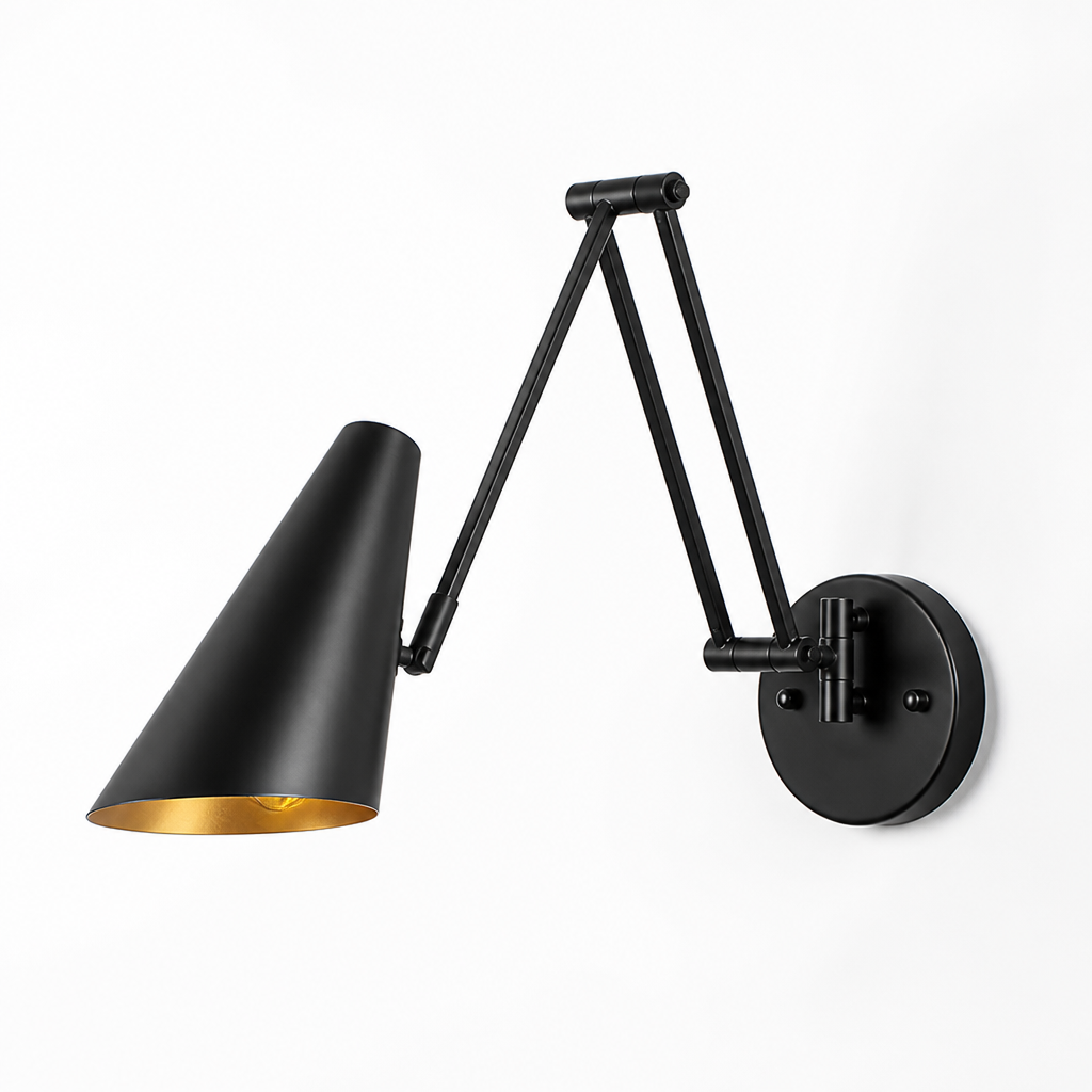 Minimalist Black LED Folding Wall Sconce