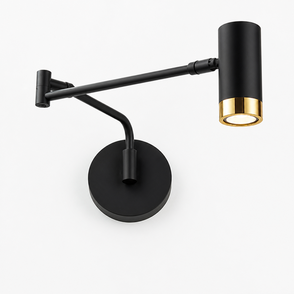 Minimalist Black LED Folding Wall Sconce