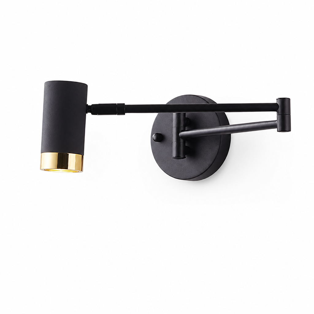 Minimalist Black LED Folding Wall Sconce