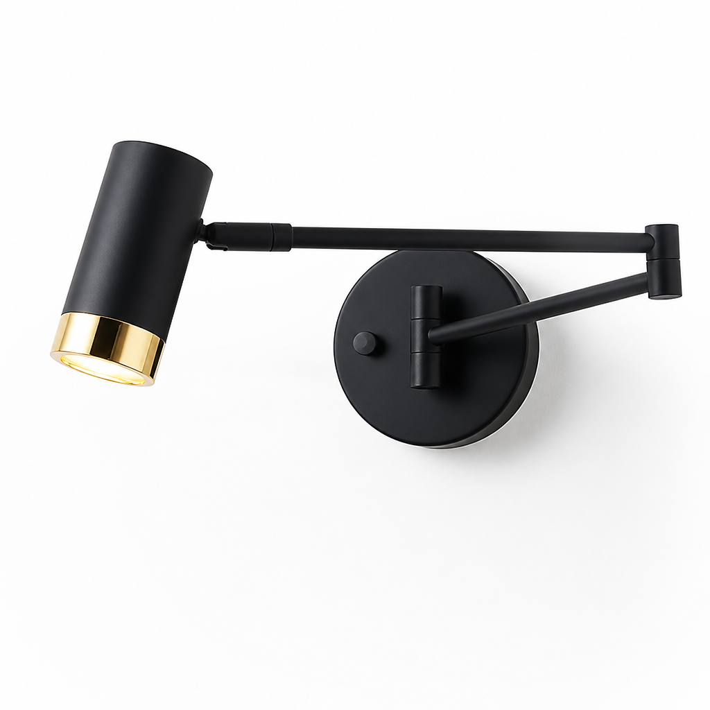 Minimalist Black LED Folding Wall Sconce