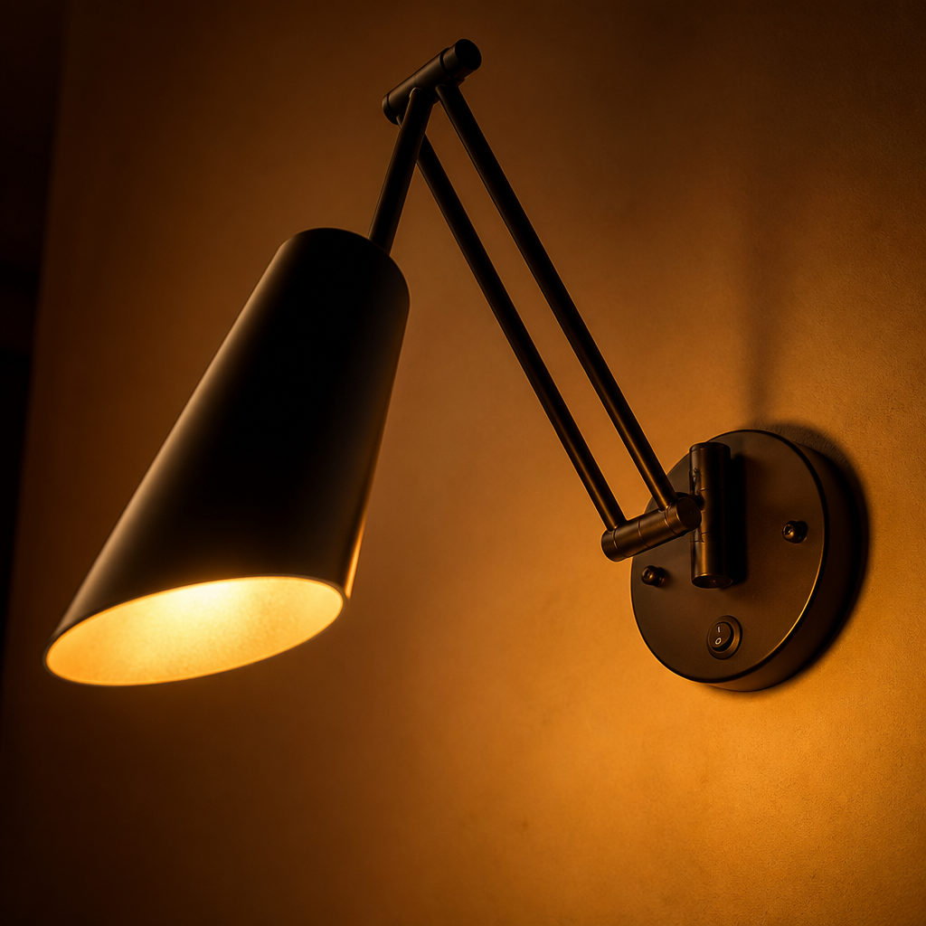 Minimalist Black LED Folding Wall Sconce