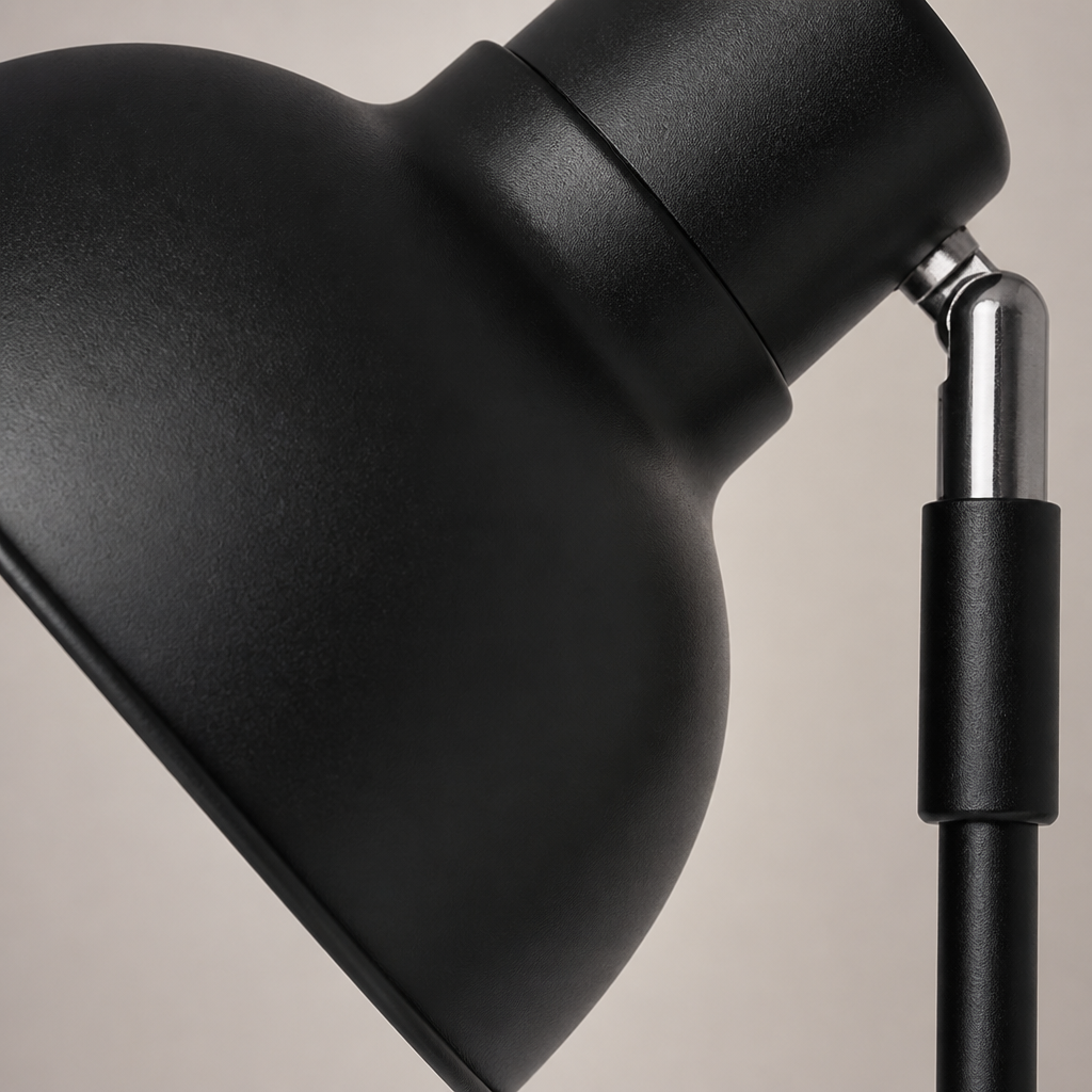 Minimalist Black Metal LED Adjustable Floor Lamp