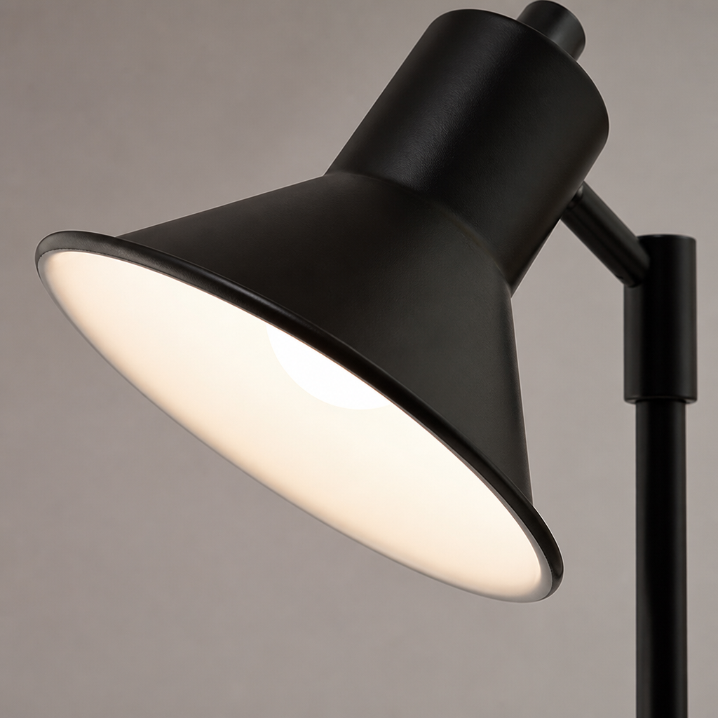Minimalist Black Metal LED Corner Floor Lamp