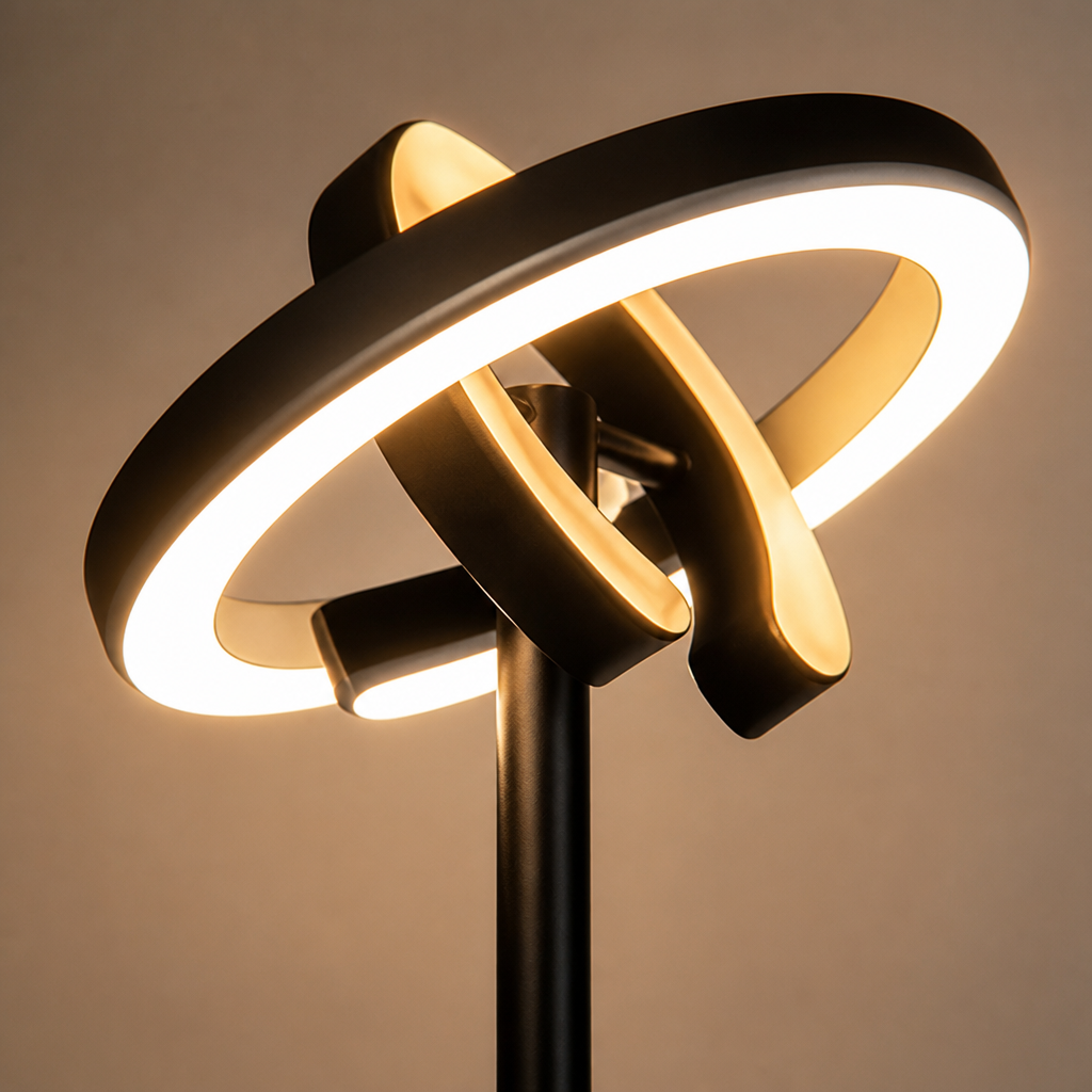 Minimalist Double-C LED Floor Lamp