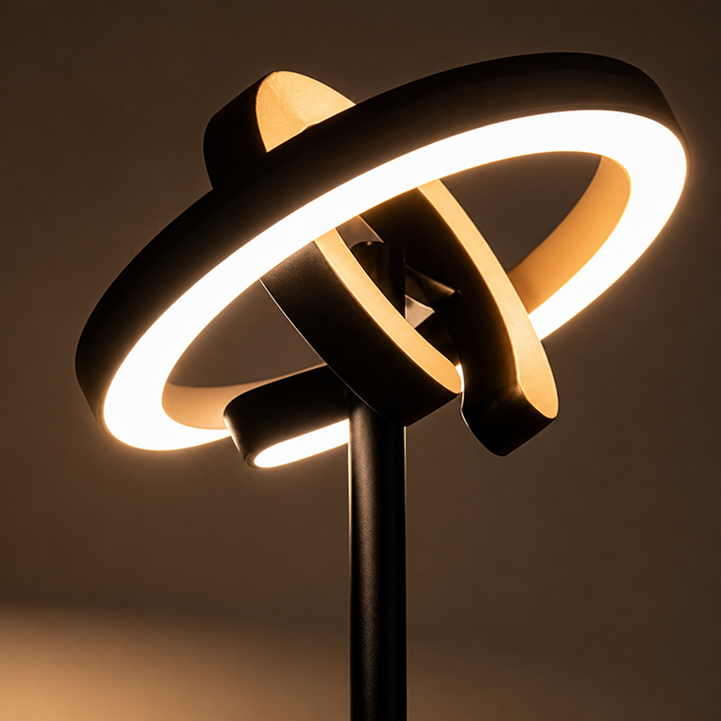 Minimalist Double-C LED Floor Lamp