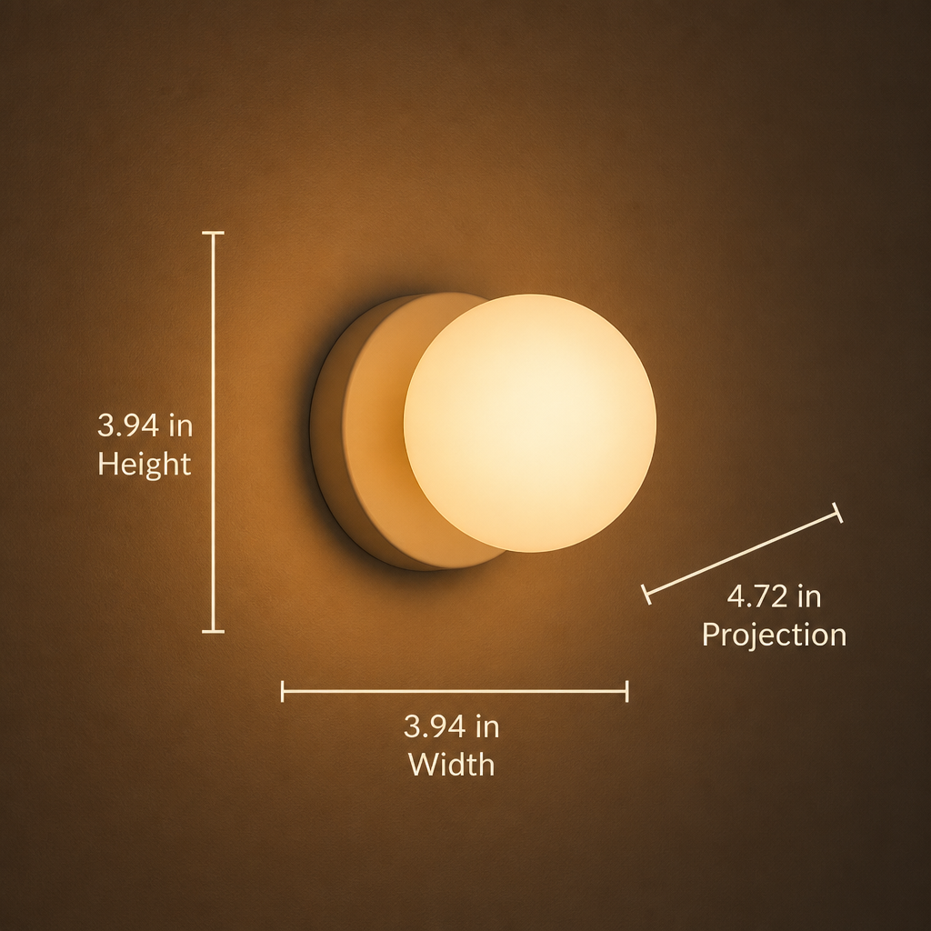 Minimalist Glass LED Wall Sconce