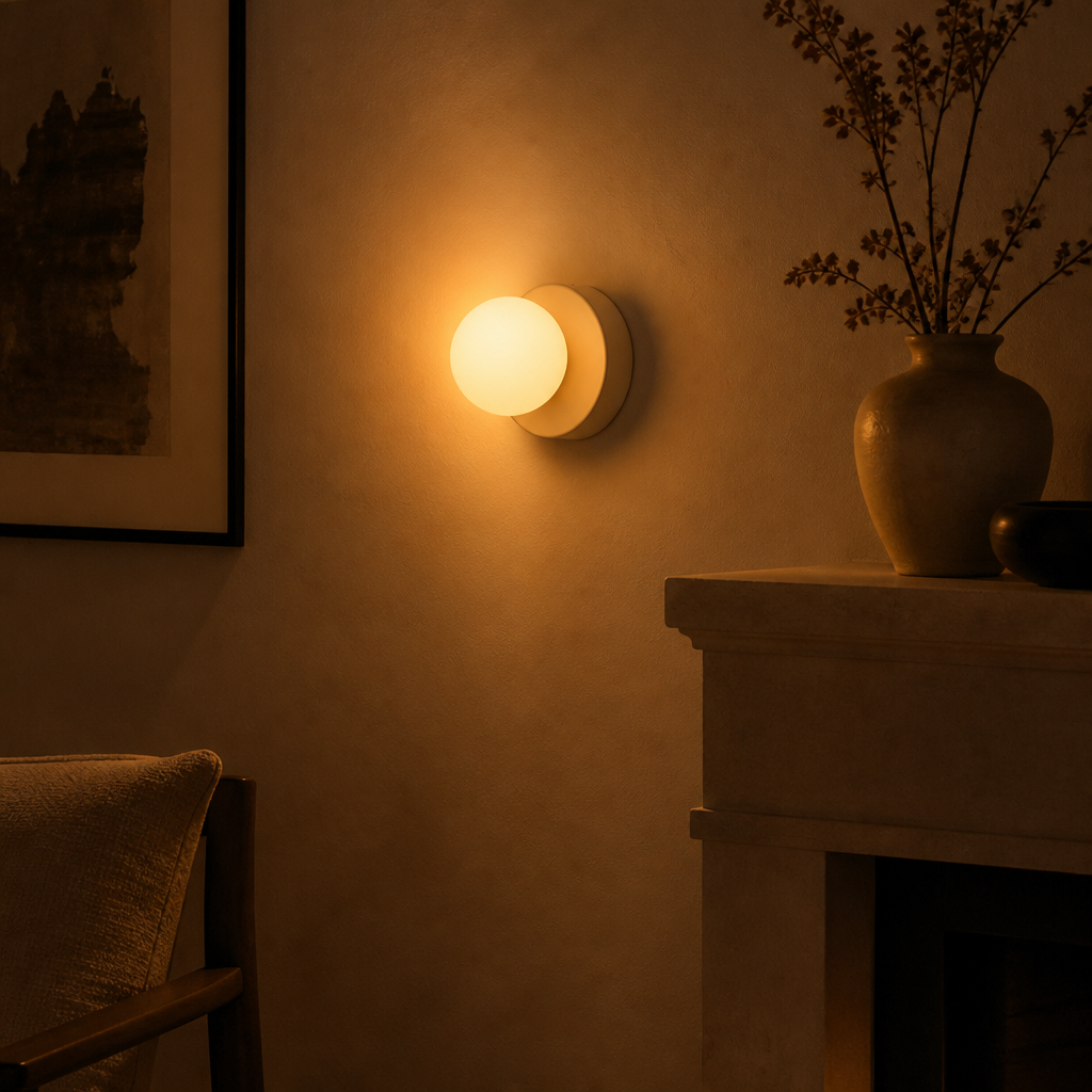 Minimalist Glass LED Wall Sconce