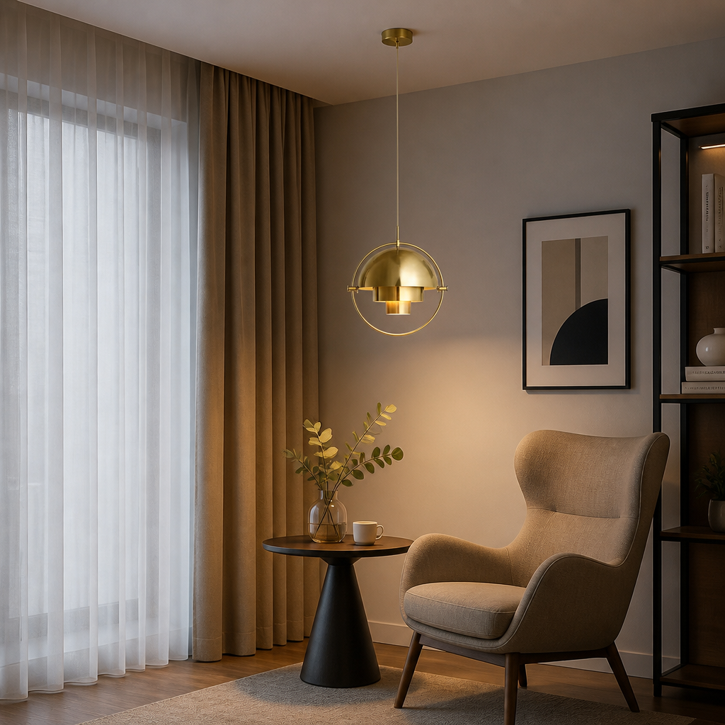 Minimalist Glass Rotating Globe Pendant Light