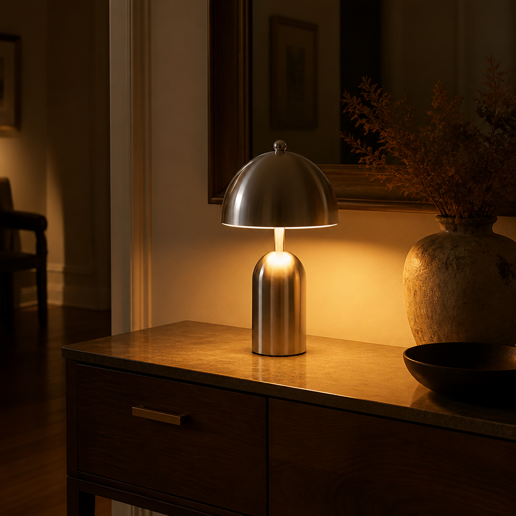 Minimalist Gold LED Adjustable Arm Desk Lamp