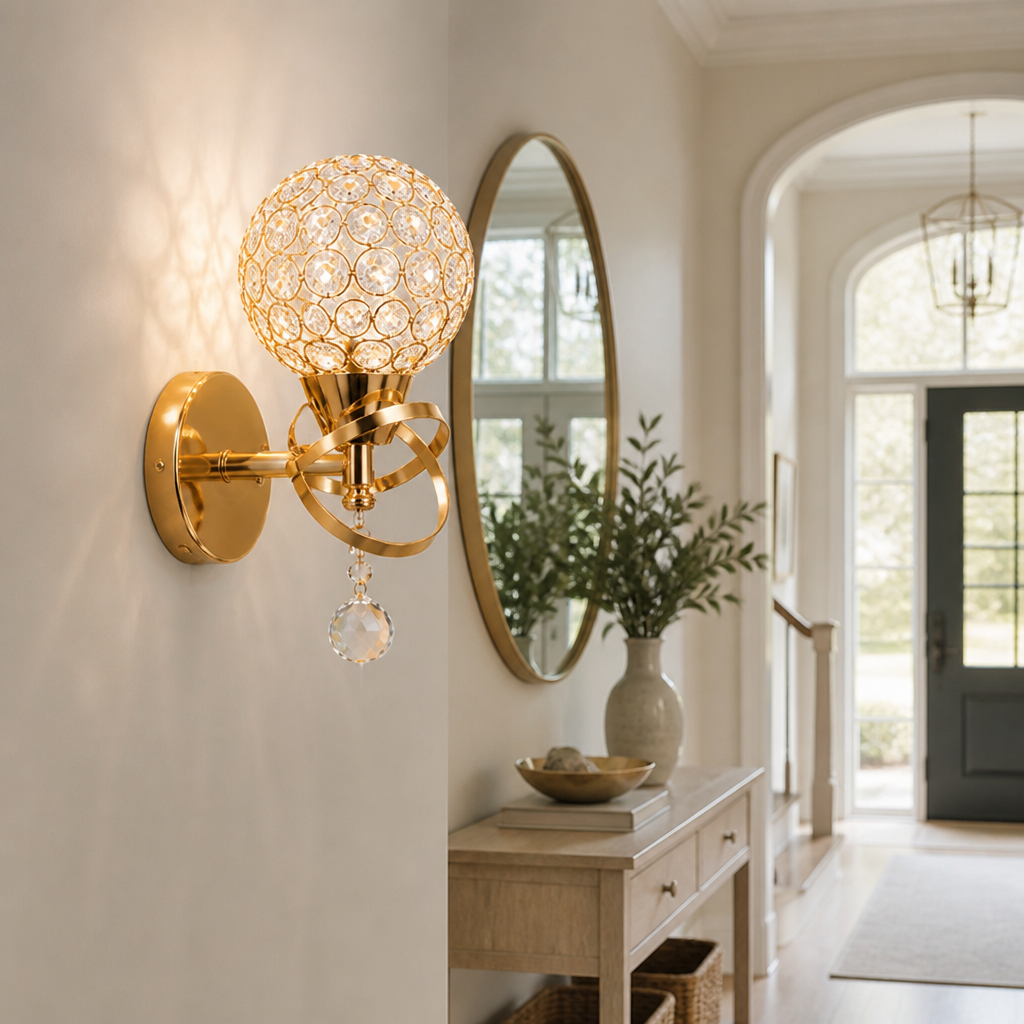 Minimalist Gold & Silver Wall Sconce