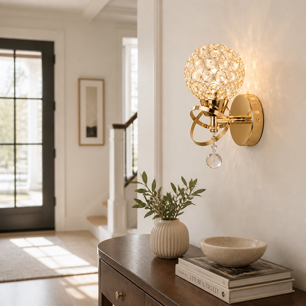Minimalist Gold & Silver Wall Sconce
