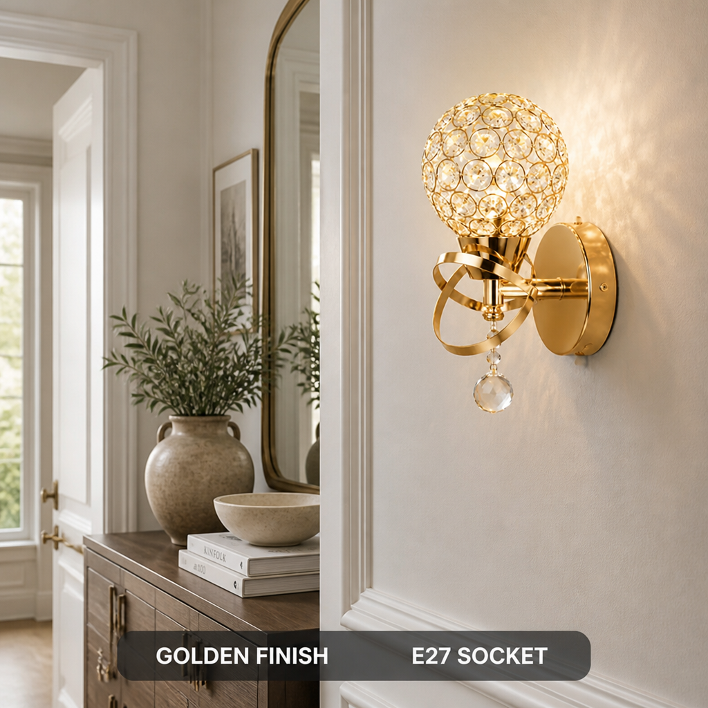 Minimalist Gold & Silver Wall Sconce