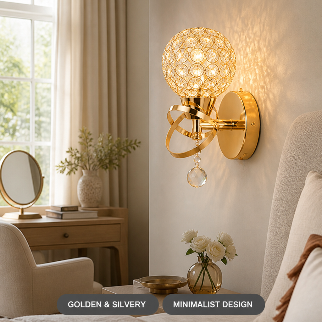 Minimalist Gold & Silver Wall Sconce