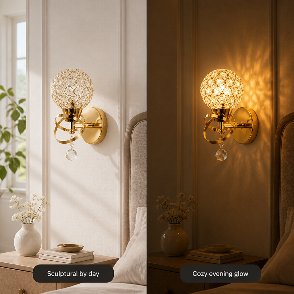 Minimalist Gold & Silver Wall Sconce
