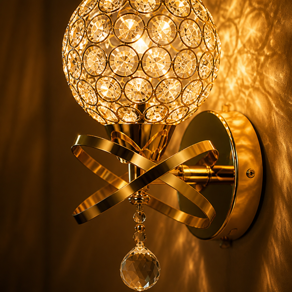 Minimalist Gold & Silver Wall Sconce