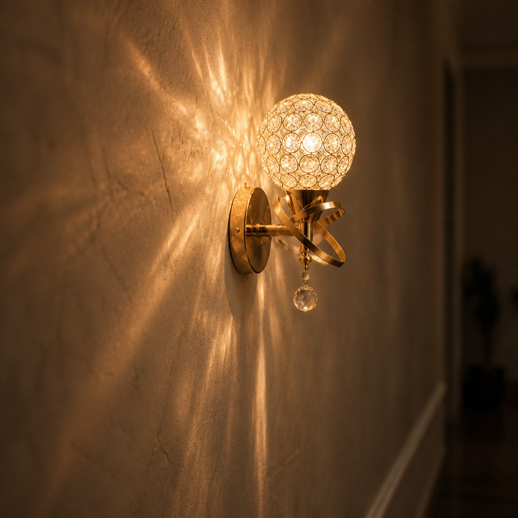Minimalist Gold & Silver Wall Sconce