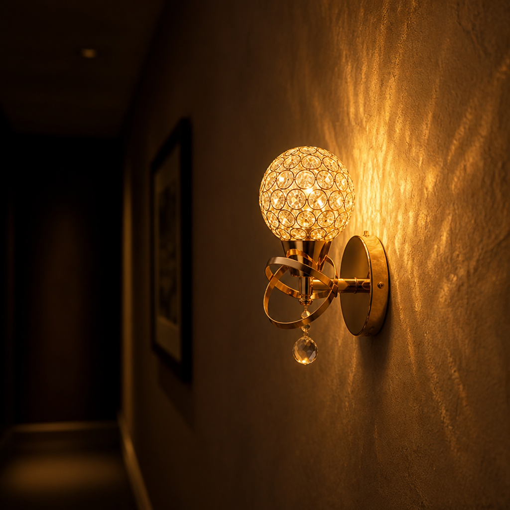 Minimalist Gold & Silver Wall Sconce