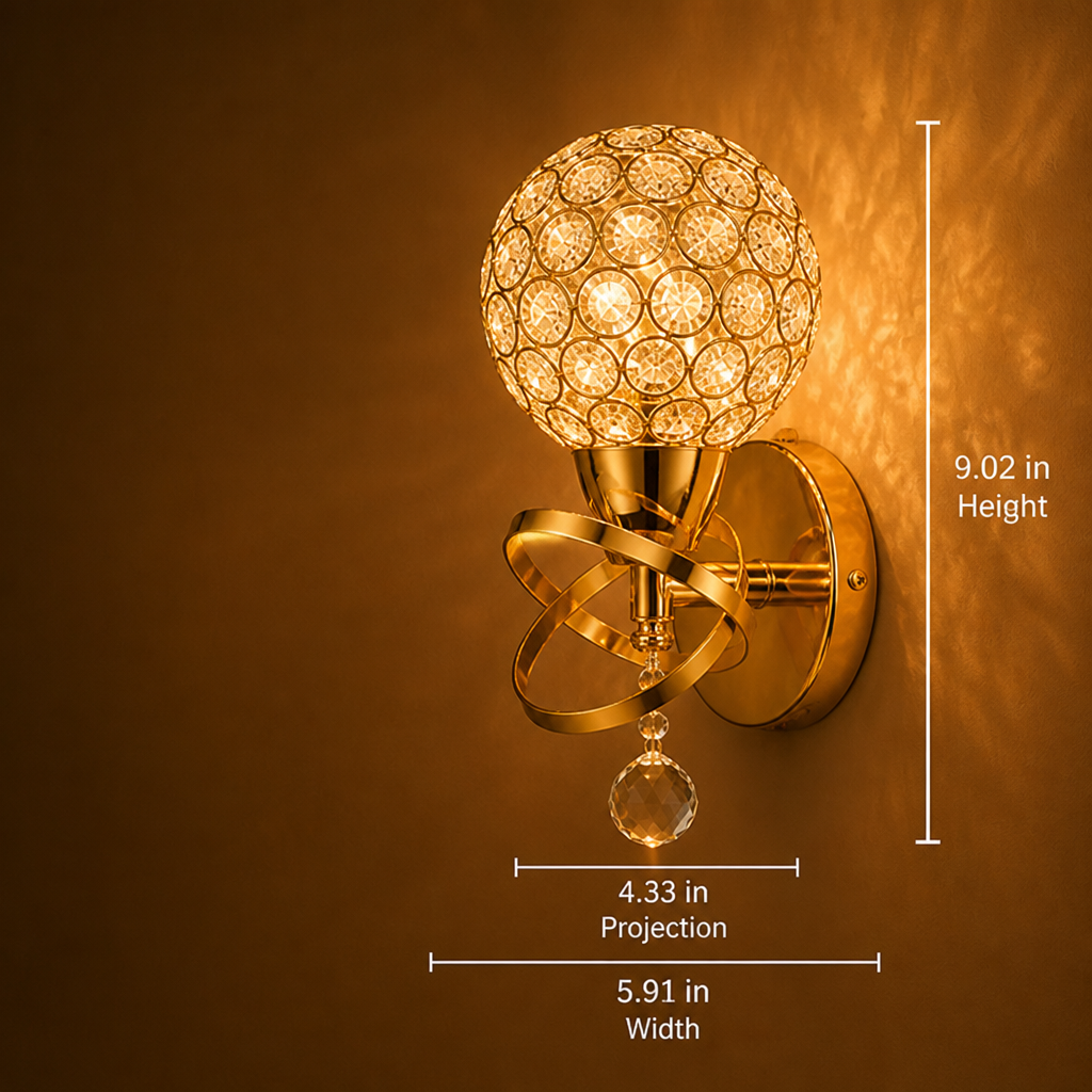 Minimalist Gold & Silver Wall Sconce