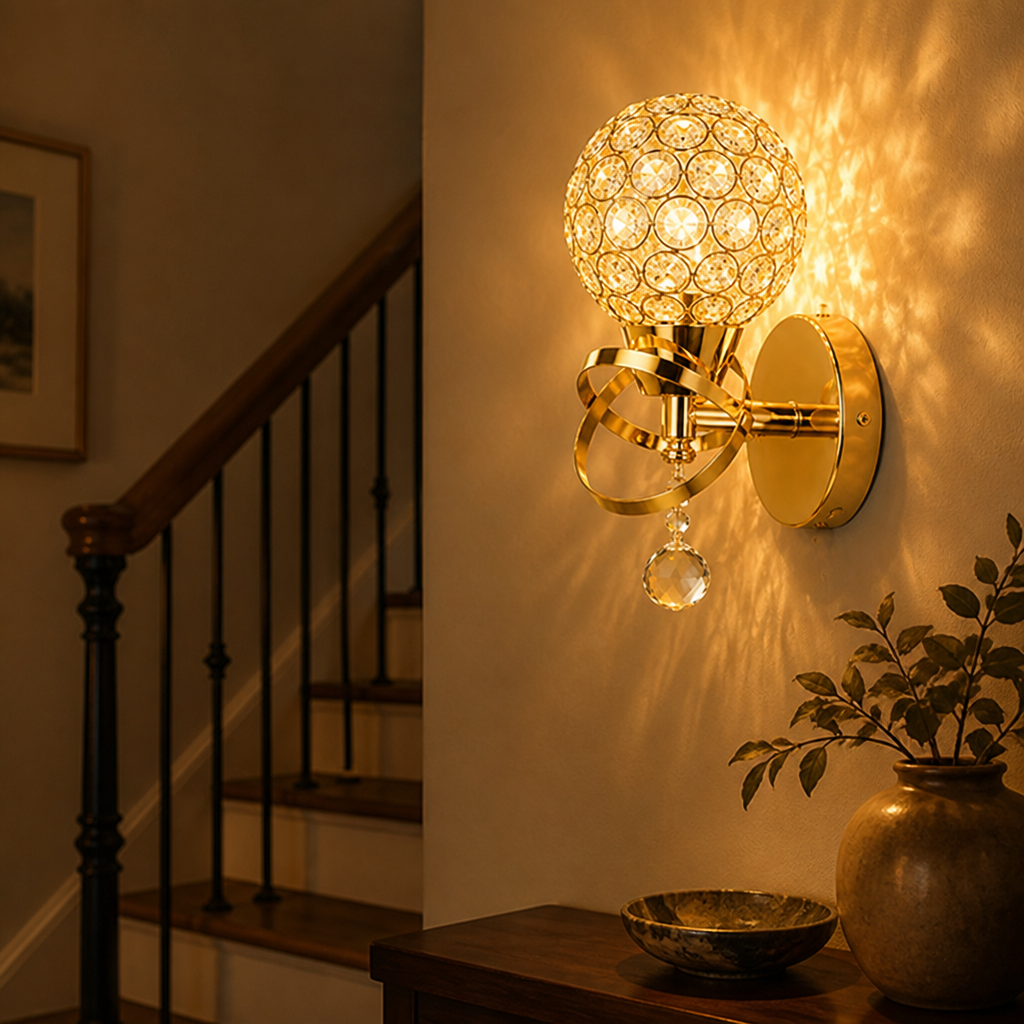 Minimalist Gold & Silver Wall Sconce