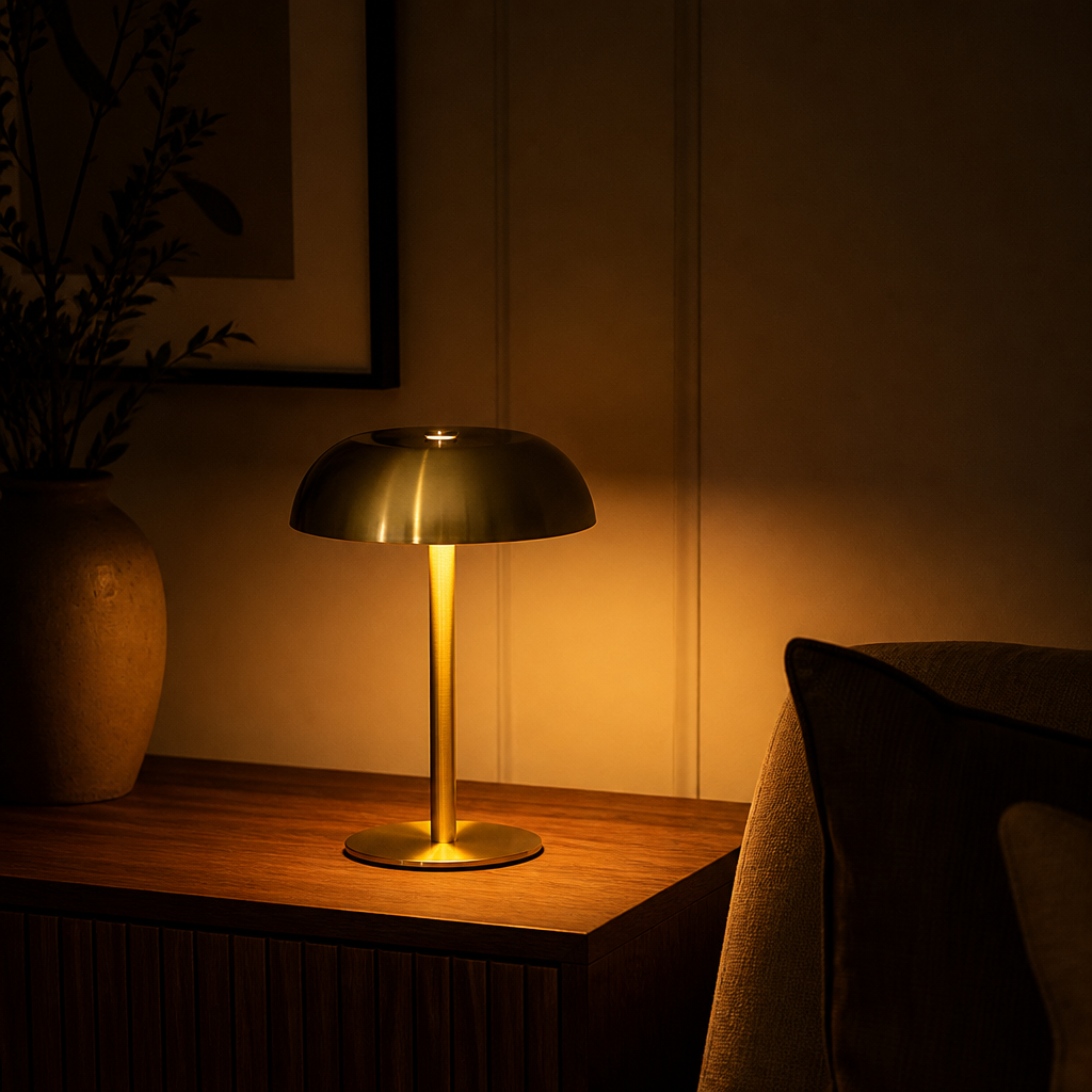 Minimalist Golden LED Touch Dimmer Desk Lamp
