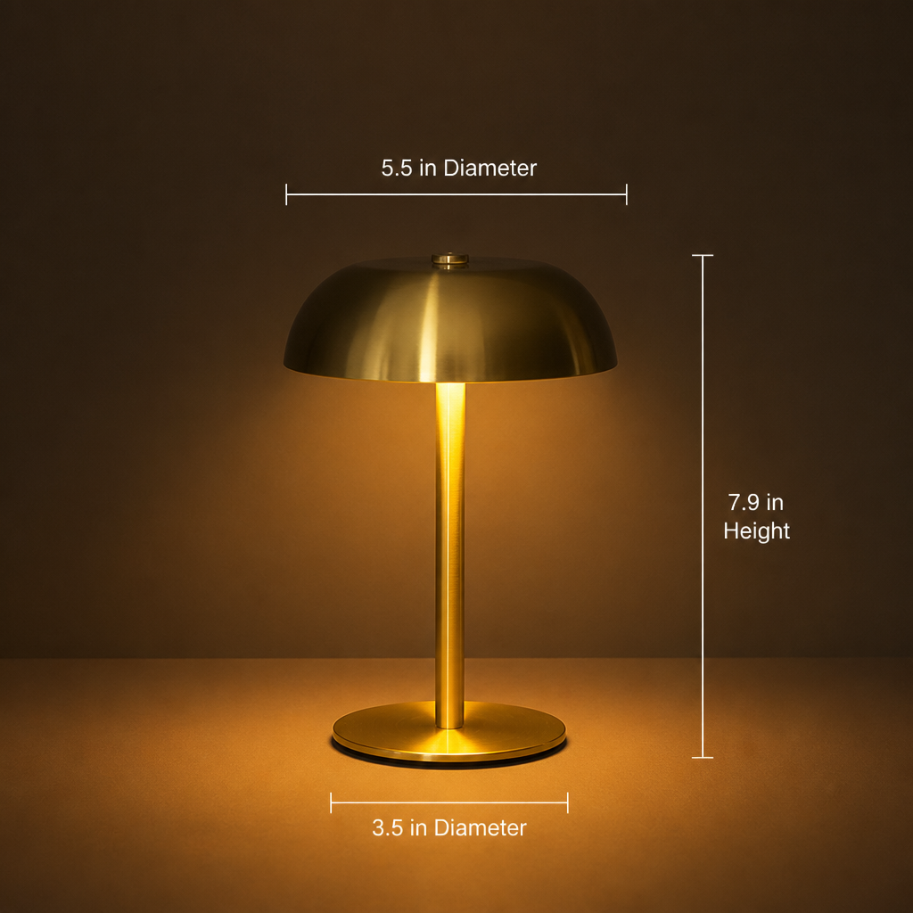 Minimalist Golden LED Touch Dimmer Desk Lamp