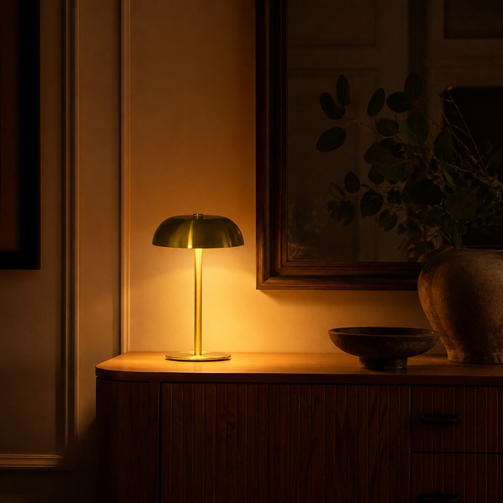 Minimalist Golden LED Touch Dimmer Desk Lamp