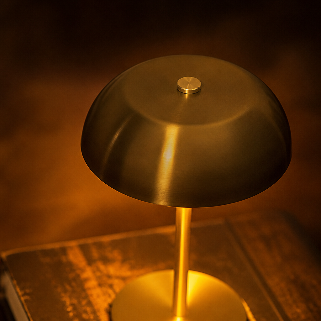Minimalist Golden LED Touch Dimmer Desk Lamp