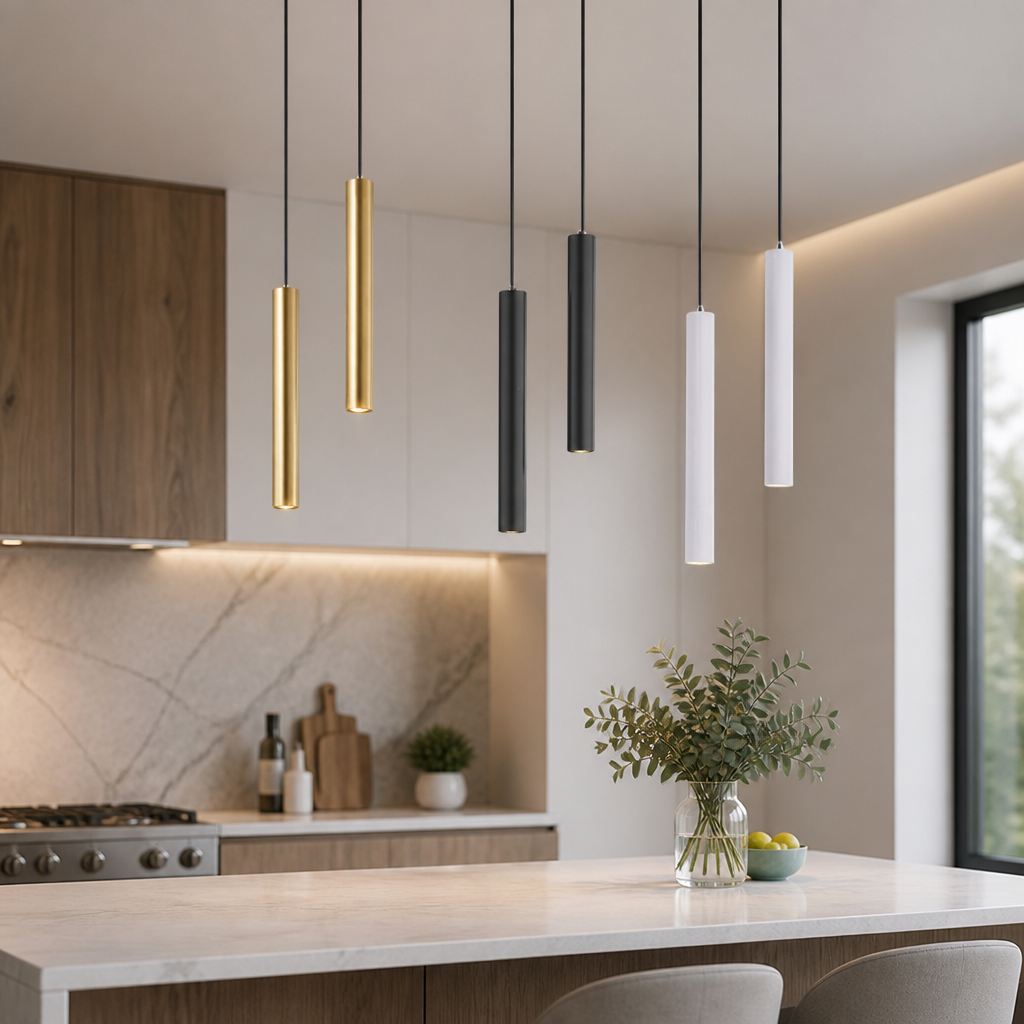 Minimalist Iron LED Multi-Head Pendant Light
