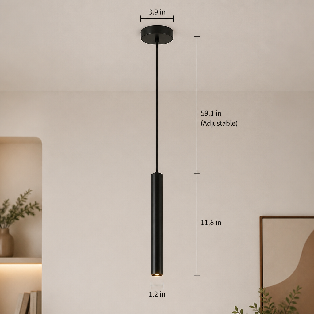 Minimalist Iron LED Multi-Head Pendant Light