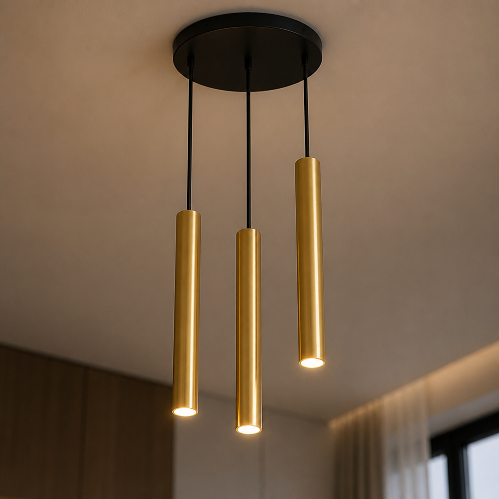 Minimalist Iron LED Multi-Head Pendant Light