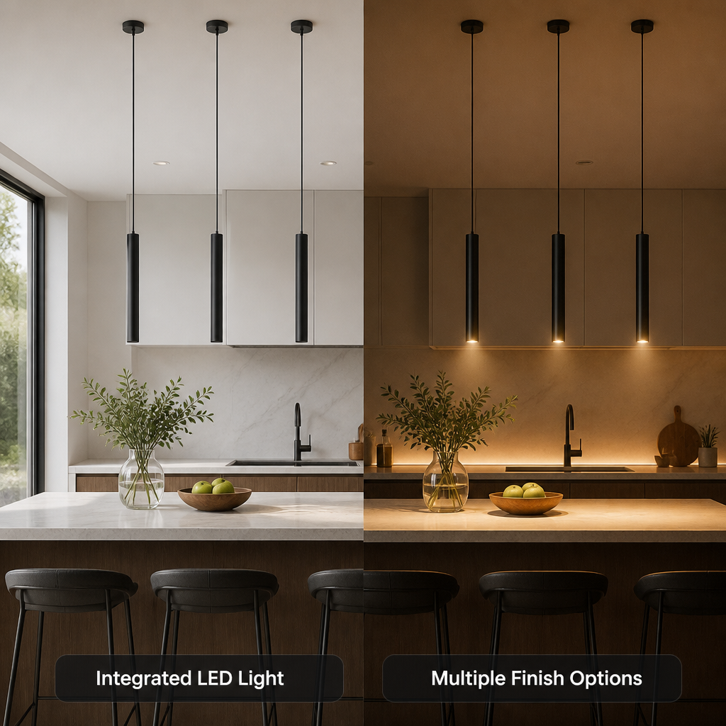 Minimalist Iron LED Spotlight Pendant Light