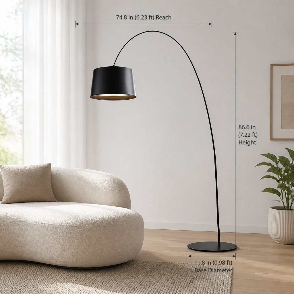 Minimalist LED Arc Floor Lamp