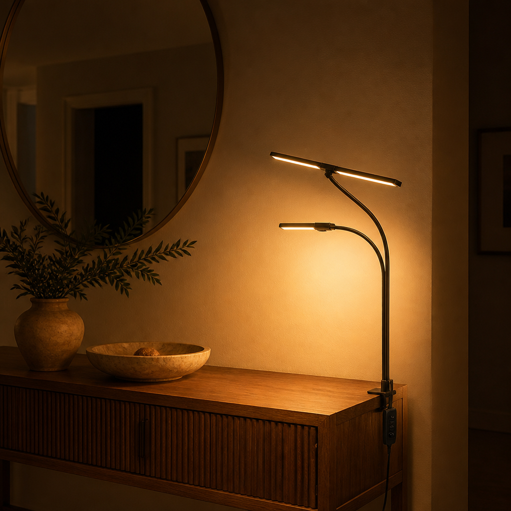 Minimalist LED Dual-Head Gooseneck Desk Lamp