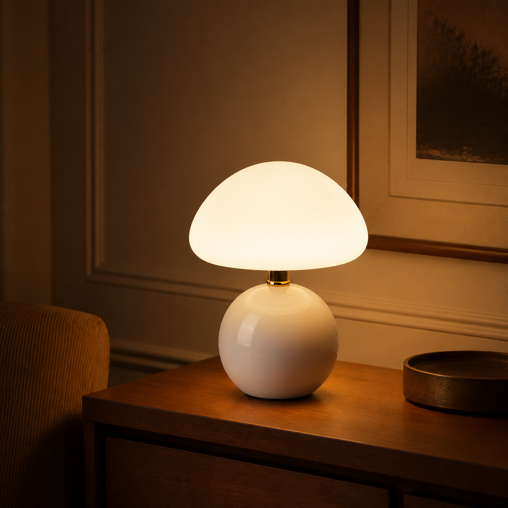 Minimalist LED Moon-Shaped Table Lamp