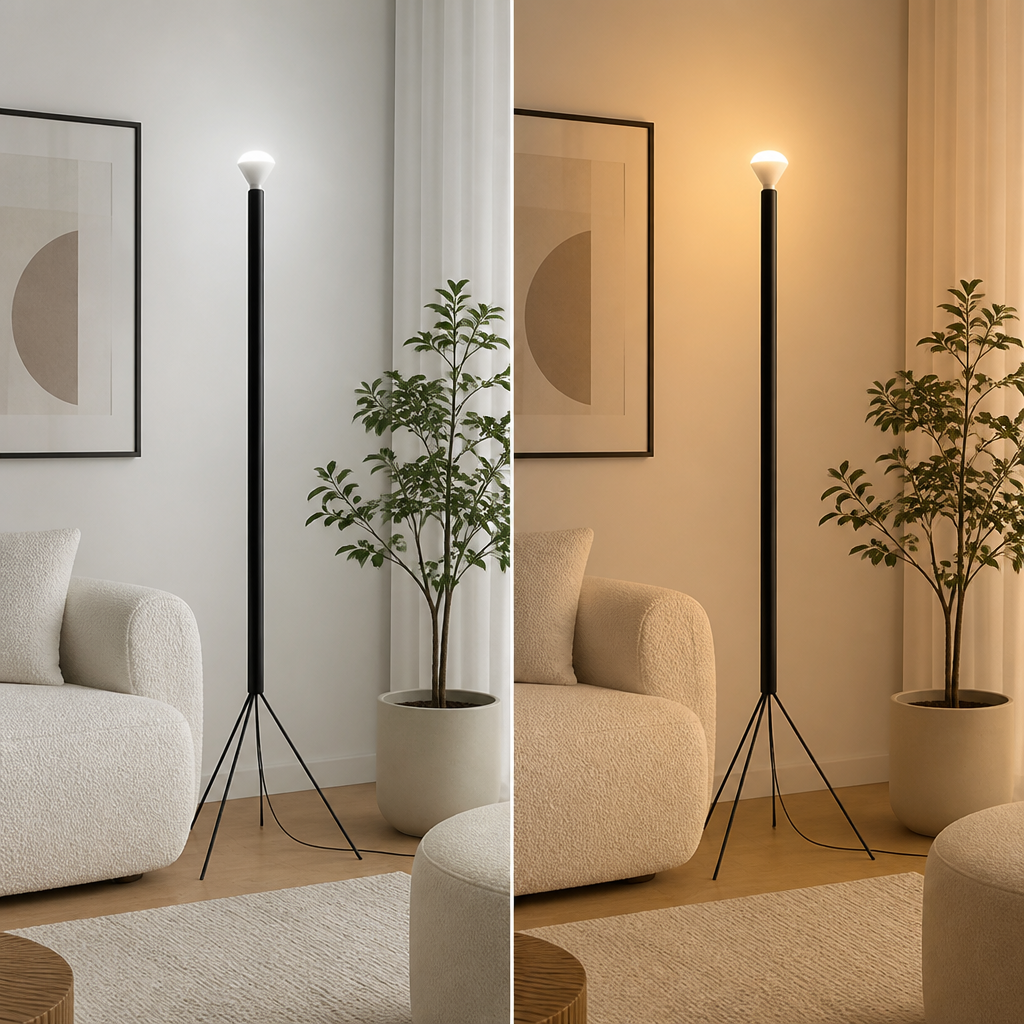 Minimalist LED Round Floor Lamp