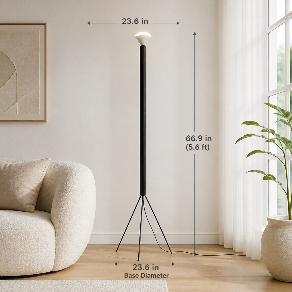 Minimalist LED Round Floor Lamp
