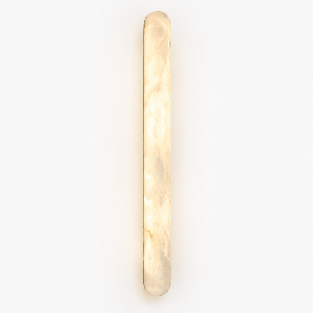 Minimalist Marble LED Long Oval Wall Sconce