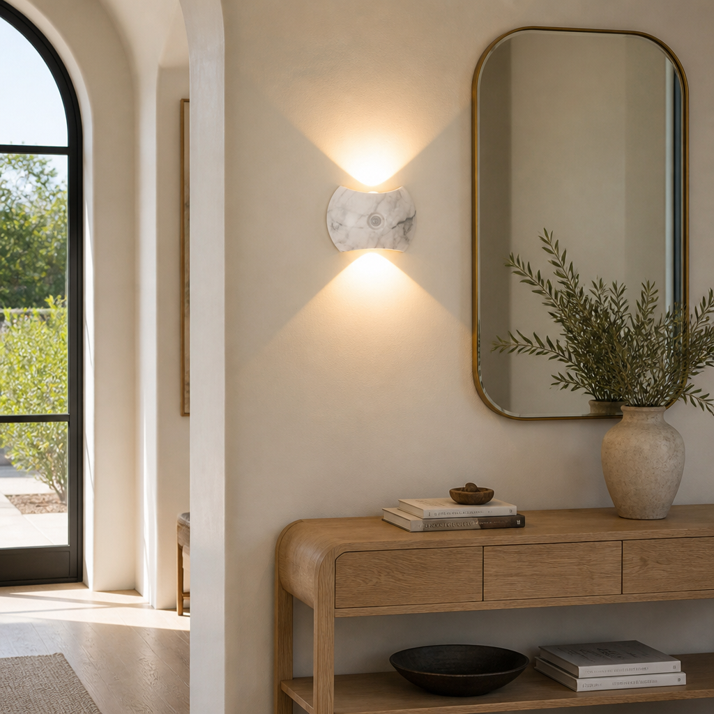 Minimalist Marble LED Magnetic Mount Wall Sconce