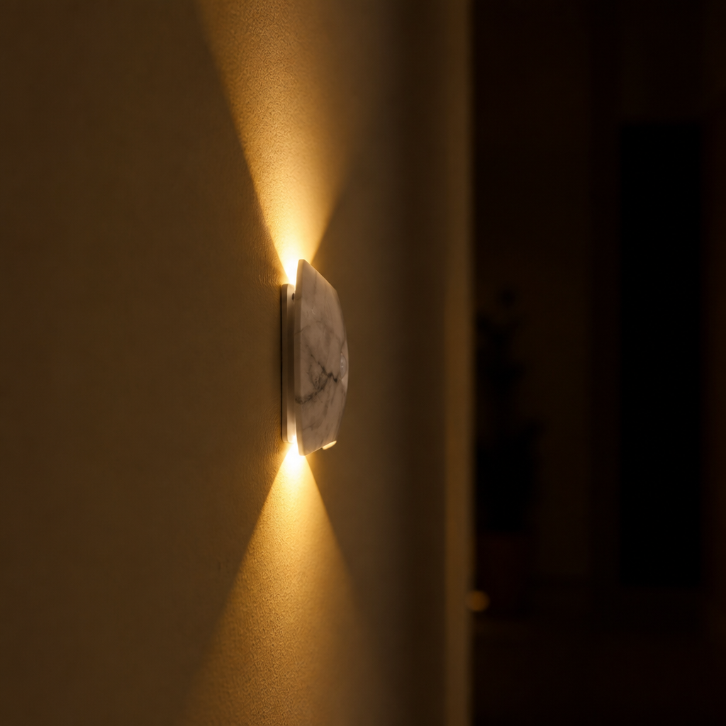 Minimalist Marble LED Magnetic Mount Wall Sconce