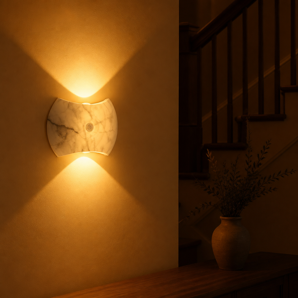 Minimalist Marble LED Magnetic Mount Wall Sconce