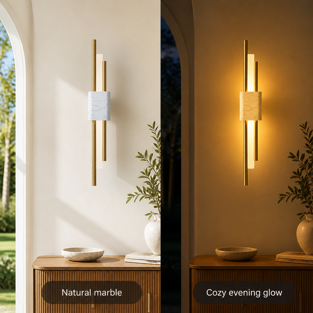 Minimalist Marble LED Wall Sconce