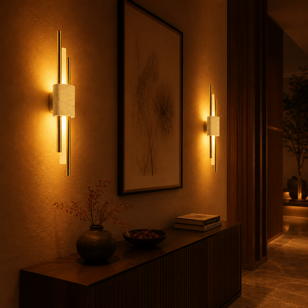 Minimalist Marble LED Wall Sconce