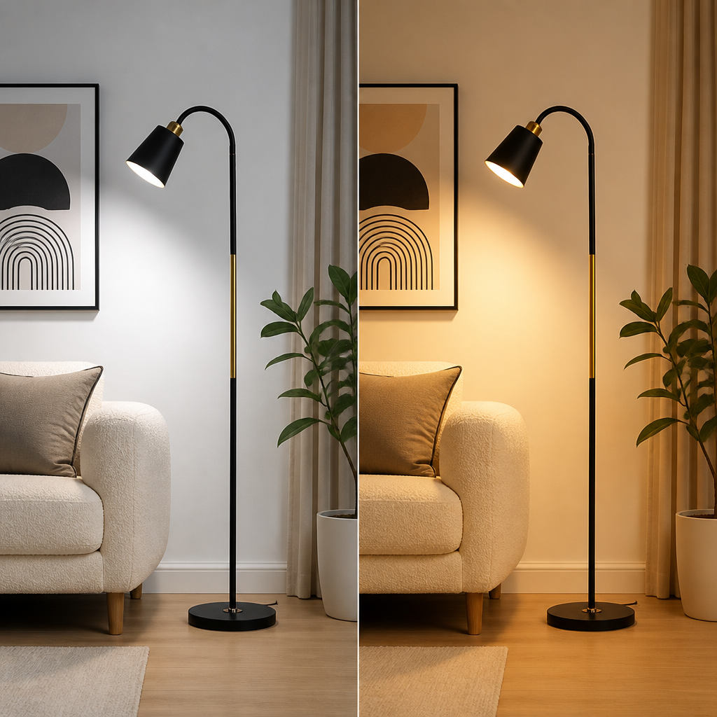 Minimalist Metal Adjustable Arm Floor Lamp