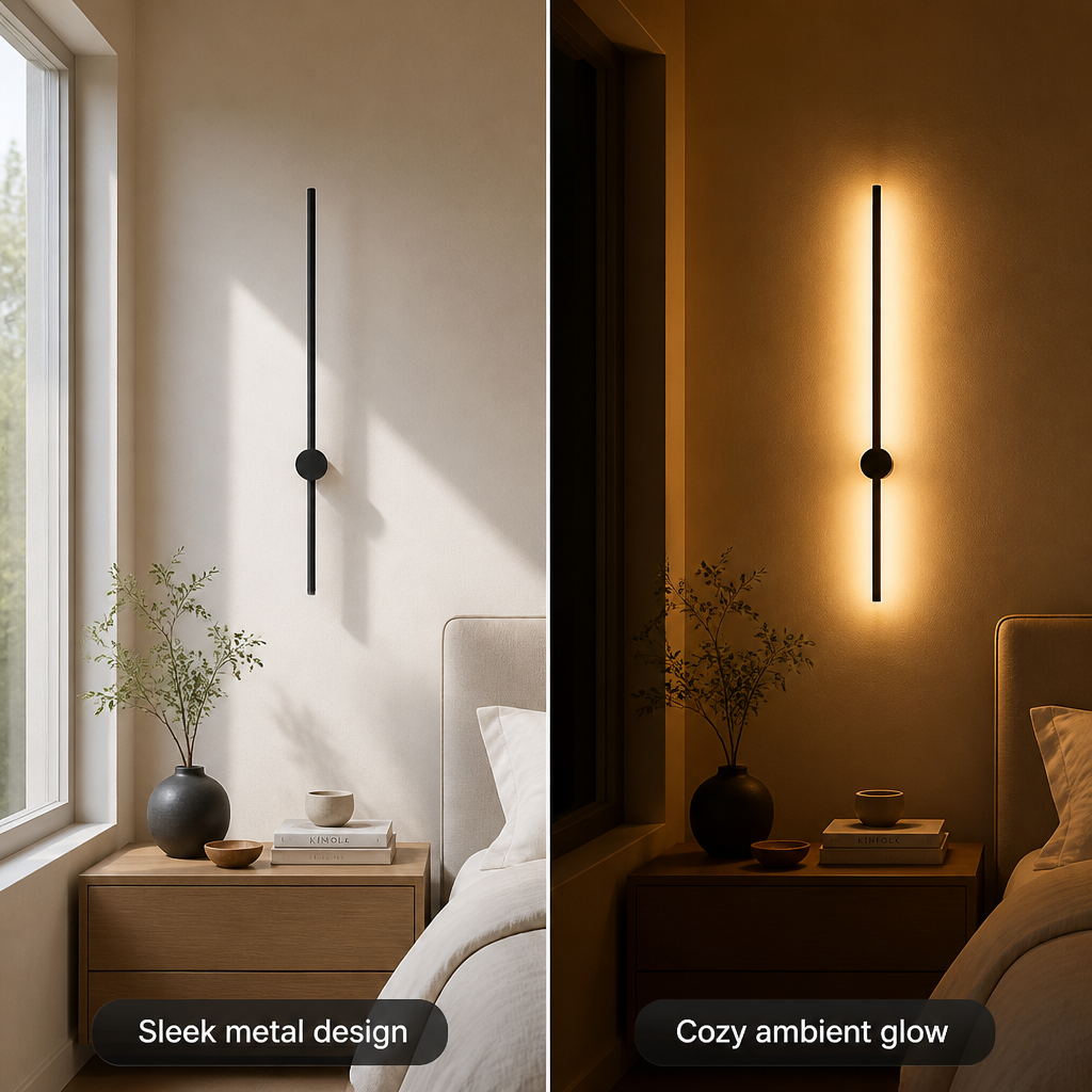 Minimalist Metal LED Linear Wall Sconce
