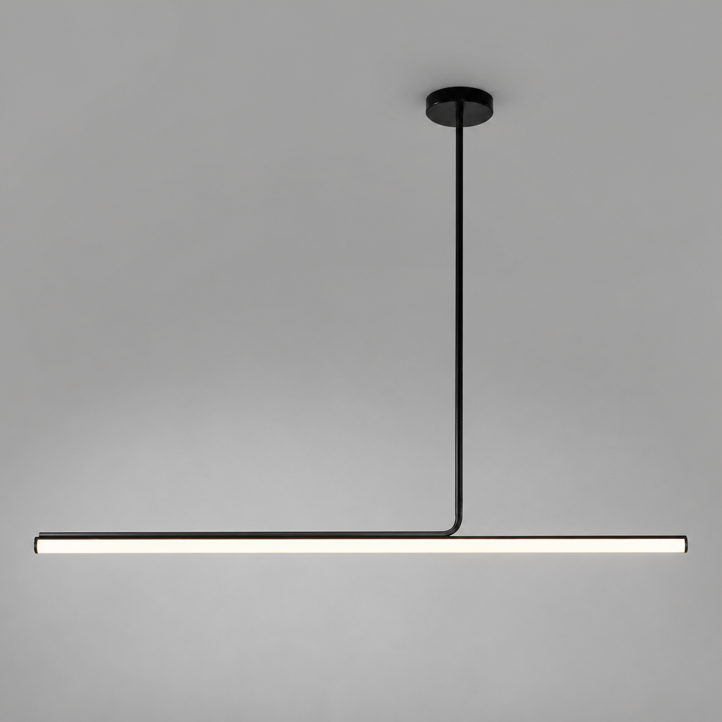 Minimalist Metal LED Long Tube Pendant Light