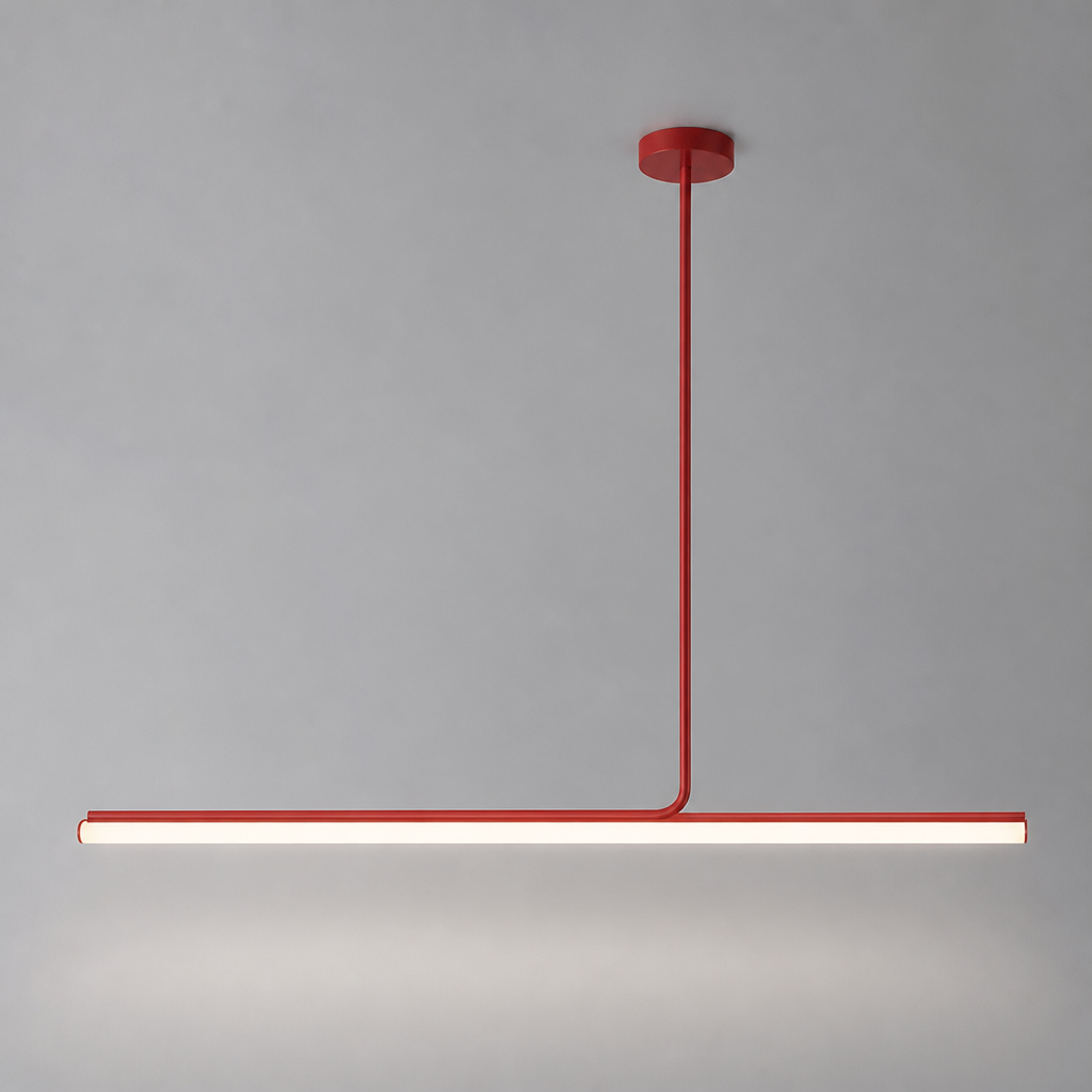 Minimalist Metal LED Long Tube Pendant Light